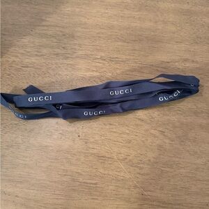 Gucci Dark Blue Logo Ribbon